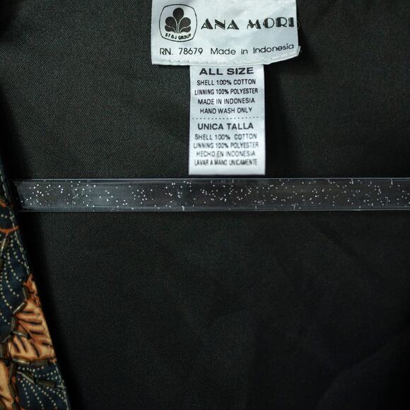 Ana Mori Vintage Beaded Vest - Made in Indonesia - Bold Ethnic Print - O/S - Picture 4 of 10